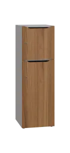 DOMINOU 32 úložná skříň 2-boxová, 1367x450x400 mm, korpus šedý, dvířka ořech světlý